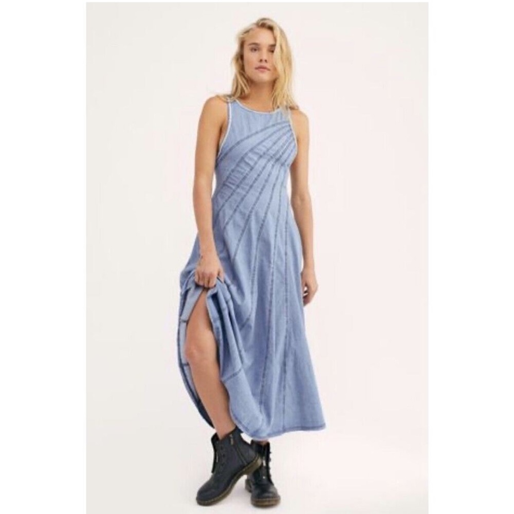 Free People Blue Jean Baby Maxi Dress
